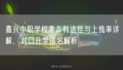 嘉兴中职学校考本科途径与上线率详解,对口升学排名解析 嘉兴中职学校考本科途径与上线率详解,对口升学排名解析
