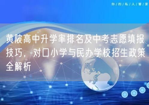 黄陂高中升学率排名及中考志愿填报技巧,对口小学与民办学校招生政策全解析 黄陂高中升学率排名及中考志愿填报技巧,对口小学与民办学校招生政策全解析