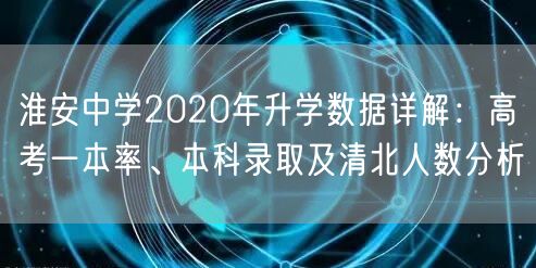 淮安中学2020年升学数据详解:高考一本率、本科录取及清北人数分析 淮安中学2020年升学数据详解:高考一本率、本科录取及清北人数分析