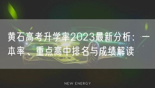 黄石高考升学率2023最新分析：一本率、重点高中排名与成绩解读