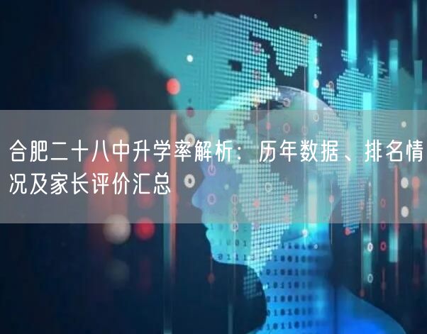 合肥二十八中升学率解析：历年数据、排名情况及家长评价汇总
