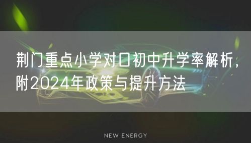 荆门重点小学对口初中升学率解析,附2024年政策与提升方法 荆门重点小学对口初中升学率解析,附2024年政策与提升方法