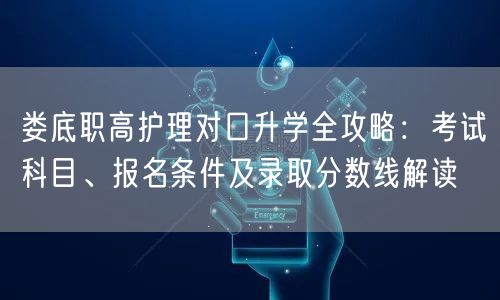 娄底职高护理对口升学全攻略:考试科目、报名条件及录取分数线解读 娄底职高护理对口升学全攻略:考试科目、报名条件及录取分数线解读