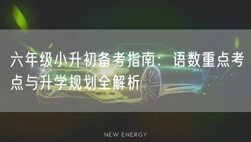 六年级小升初备考指南:语数重点考点与升学规划全解析 六年级小升初备考指南:语数重点考点与升学规划全解析