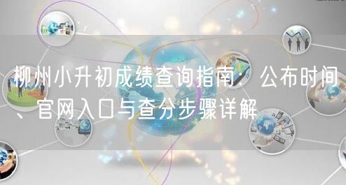 柳州小升初成绩查询指南:公布时间、官网入口与查分步骤详解 柳州小升初成绩查询指南:公布时间、官网入口与查分步骤详解