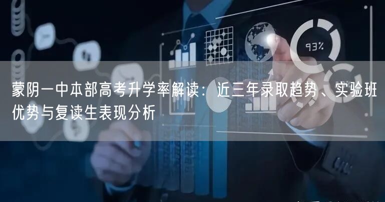 蒙阴一中本部高考升学率解读：近三年录取趋势、实验班优势与复读生表现分析
