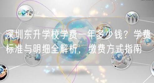 深圳东升学校学费一年多少钱?学费标准与明细全解析,缴费方式指南 深圳东升学校学费一年多少钱?学费标准与明细全解析,缴费方式指南