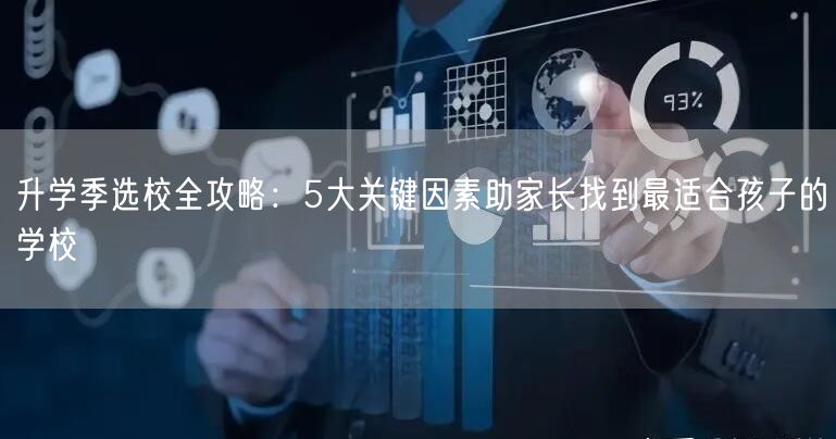 升学季选校全攻略:5大关键因素助家长找到最适合孩子的学校 升学季选校全攻略:5大关键因素助家长找到最适合孩子的学校