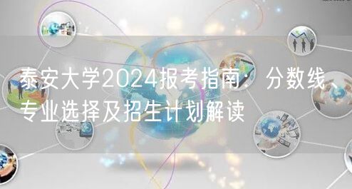 泰安大学2024报考指南：分数线、专业选择及招生计划解读