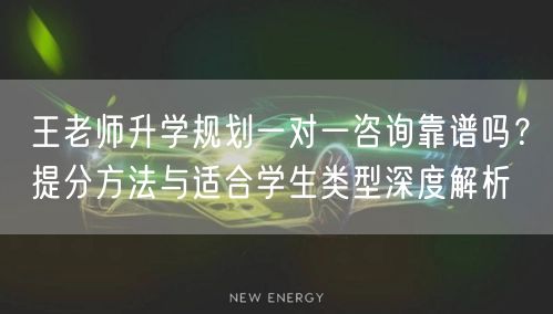 王老师升学规划一对一咨询靠谱吗?提分方法与适合学生类型深度解析 王老师升学规划一对一咨询靠谱吗?提分方法与适合学生类型深度解析