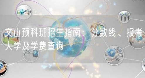 文山预科班招生指南：分数线、报考大学及学费查询