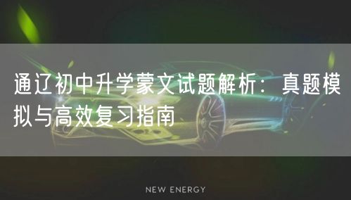 通辽初中升学蒙文试题解析:真题模拟与高效复习指南 通辽初中升学蒙文试题解析:真题模拟与高效复习指南