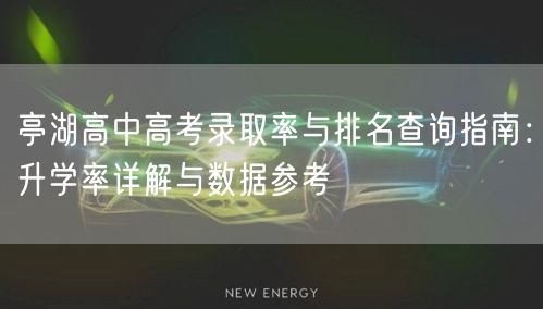 亭湖高中高考录取率与排名查询指南:升学率详解与数据参考 亭湖高中高考录取率与排名查询指南:升学率详解与数据参考