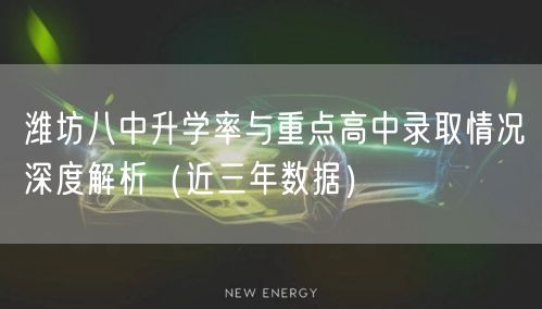 潍坊八中升学率与重点高中录取情况深度解析（近三年数据）