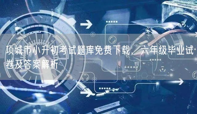 项城市小升初考试题库免费下载,六年级毕业试卷及答案解析 项城市小升初考试题库免费下载,六年级毕业试卷及答案解析