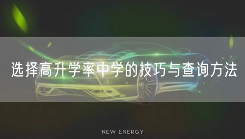 选择高升学率中学的技巧与查询方法 选择高升学率中学的技巧与查询方法