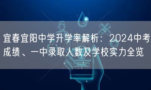 宜春宜阳中学升学率解析:2024中考成绩、一中录取人数及学校实力全览 宜春宜阳中学升学率解析:2024中考成绩、一中录取人数及学校实力全览